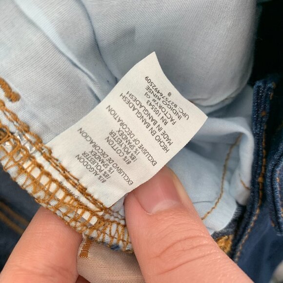 DAISY FUENTES Moda Dark Wash Indigo Jeans Boot Cut - Picture 5 of 5